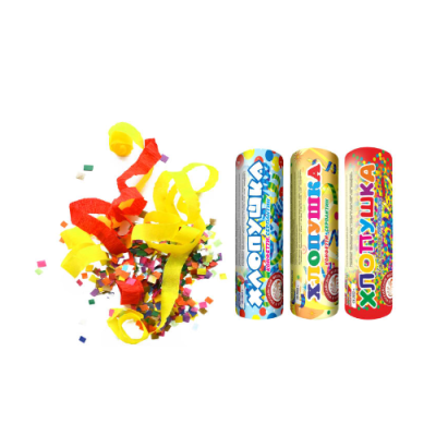 Набор ( 3конф.+3серп.) Набор хлопушек купить в Белгороде | belgorod.salutsklad.ru